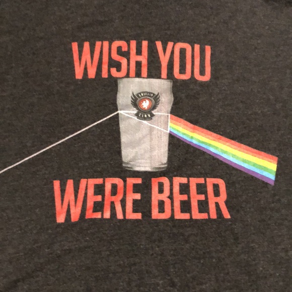 Wish You were Beer summer T-Shirt Sz XL Next Level - Picture 3 of 8